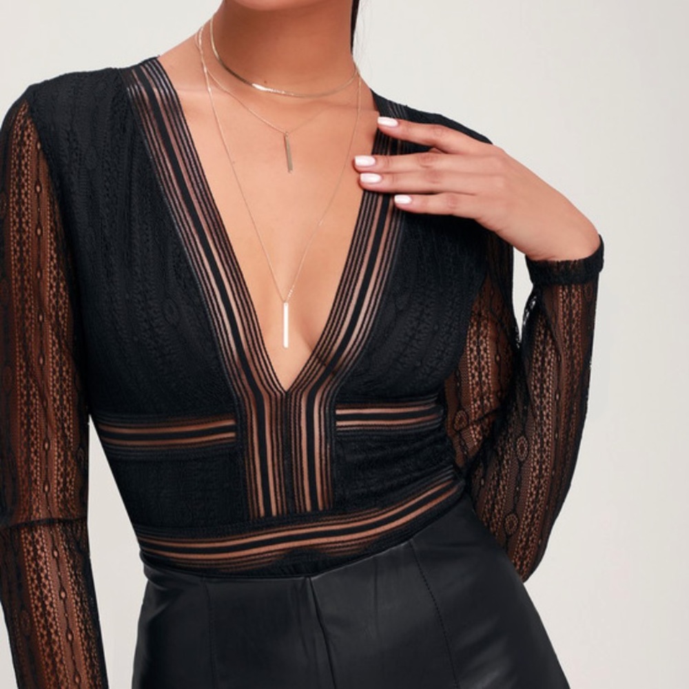 Cream lace bodysuit
